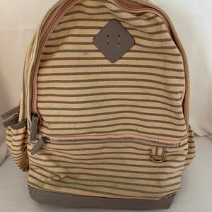 Claire's Bag/Backpack Striped Pink & Gray